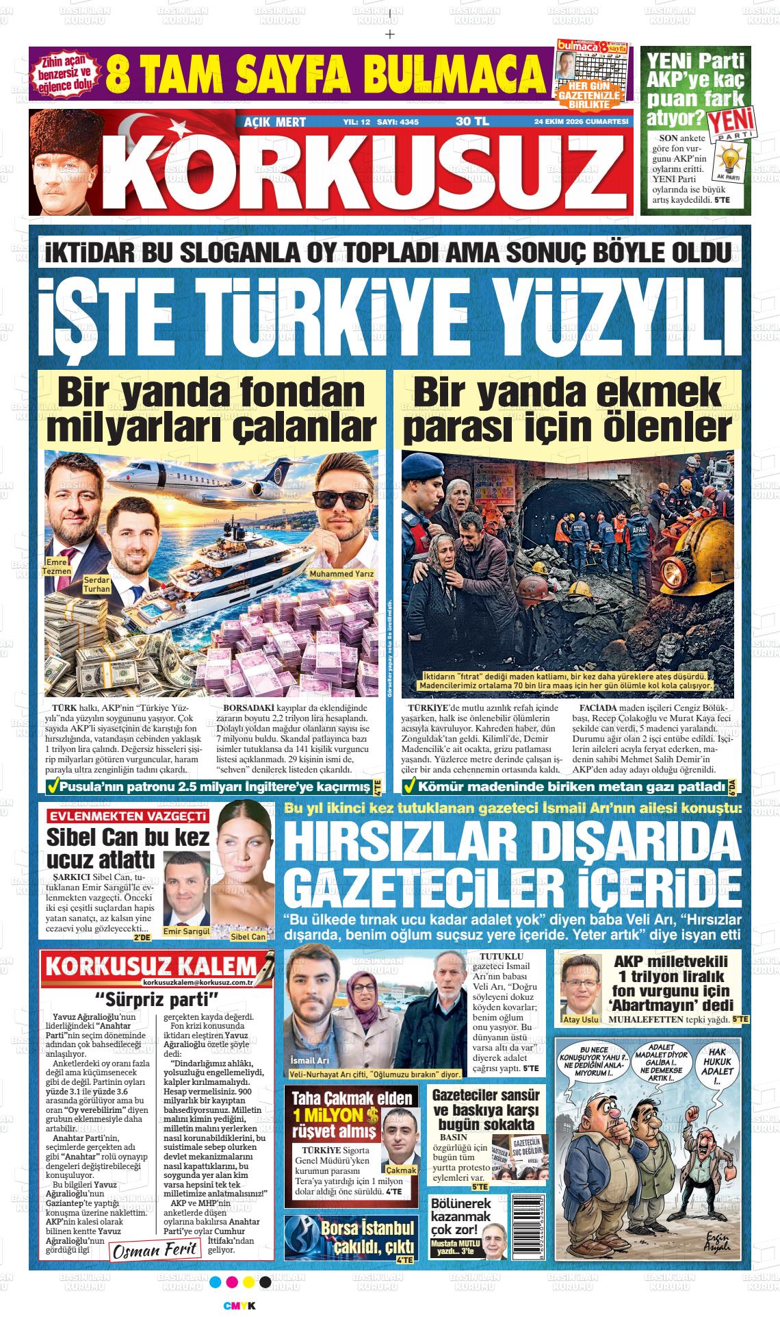 AÇIK MERT KORKUSUZ manşet