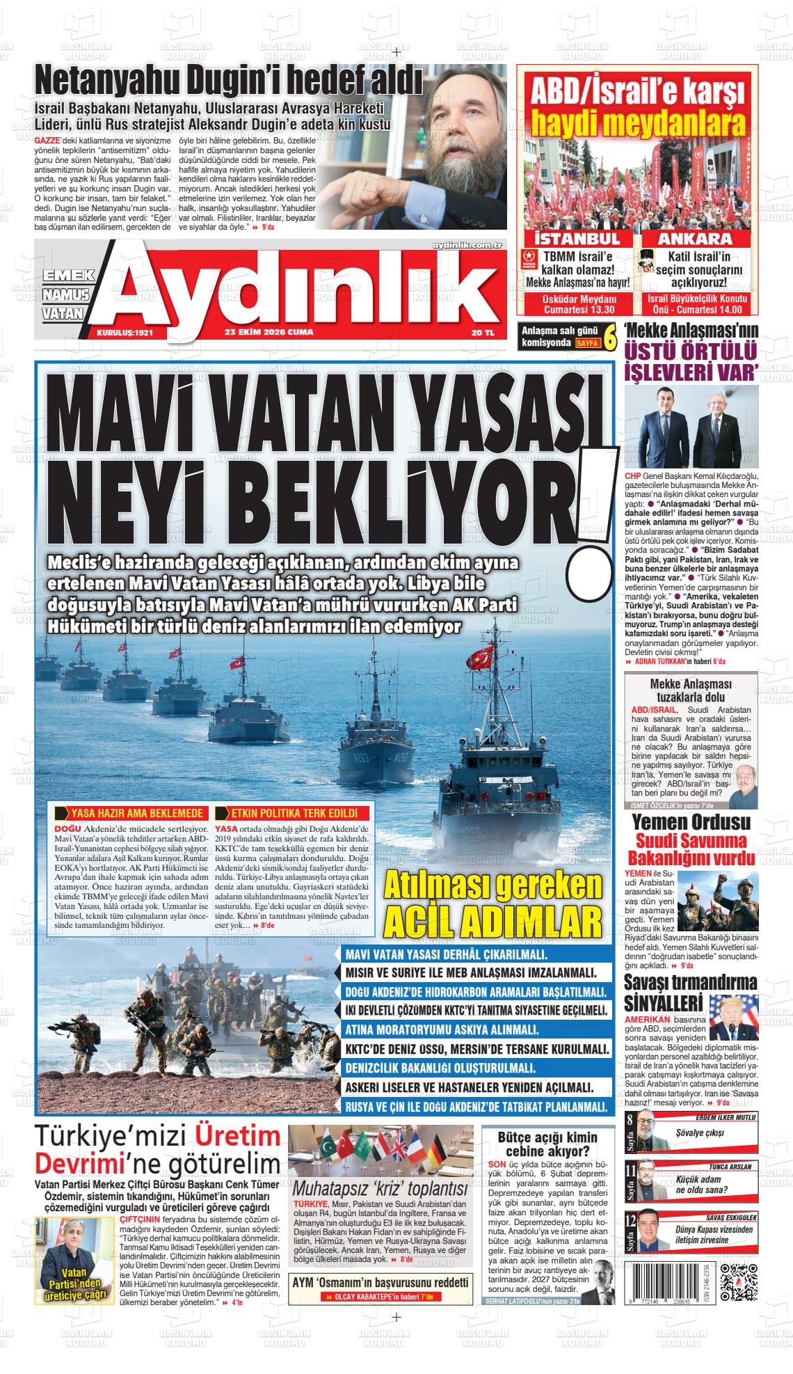 AYDINLIK VATAN-EMEK-NAMUS