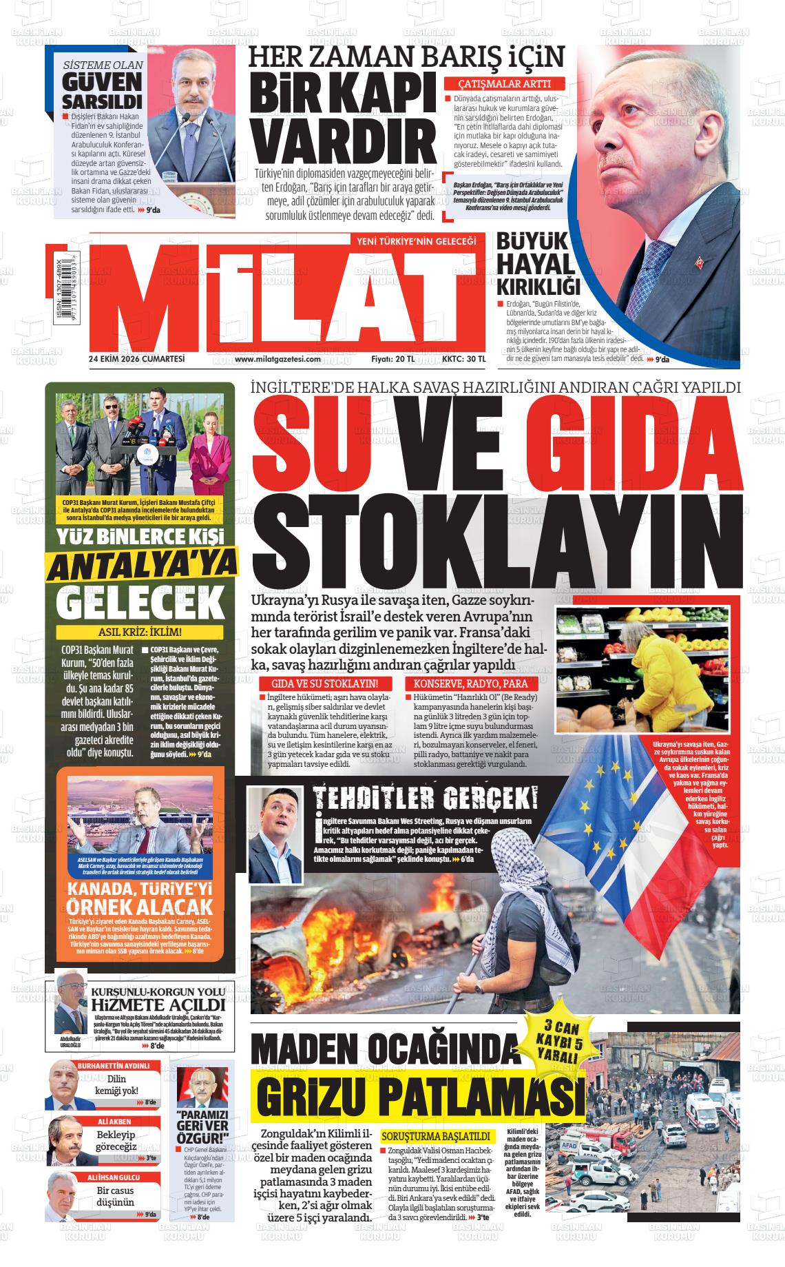 MİLAT manşet