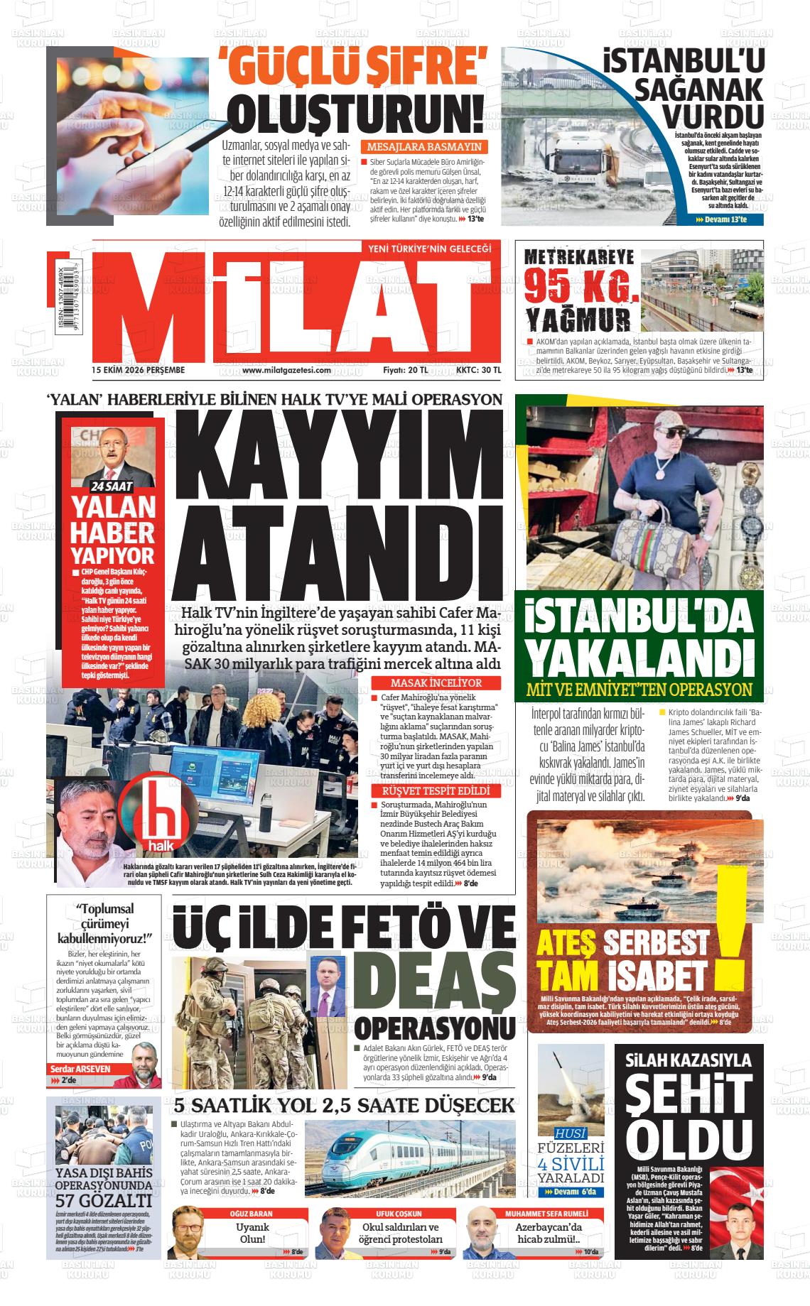 MİLAT manşet