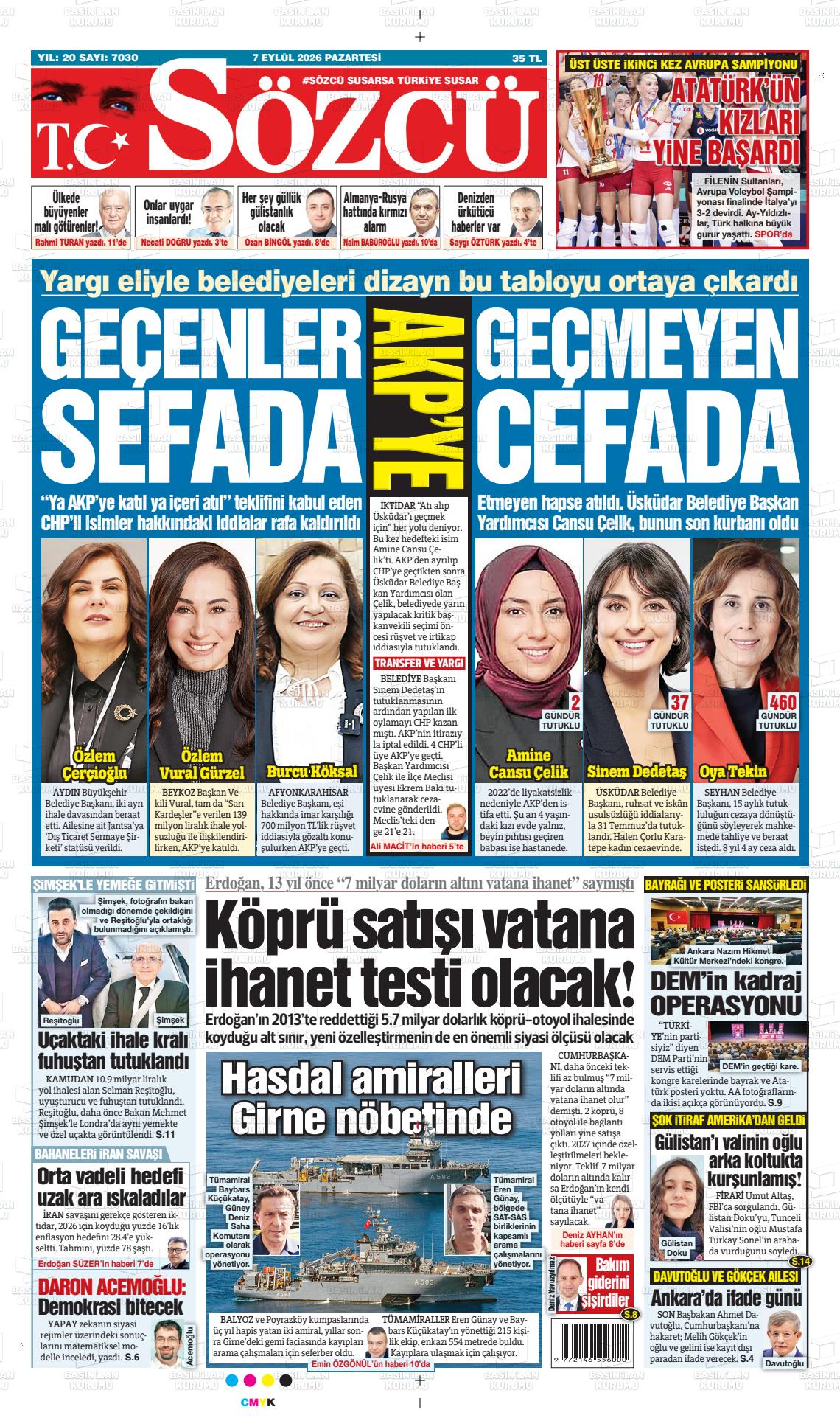 SÖZCÜ manşet