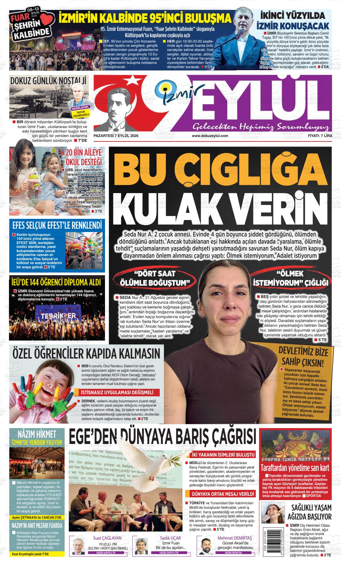 9 EYLÜL manşet