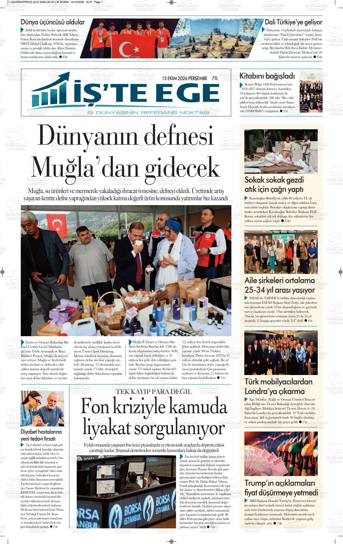 İŞ'TE EGE manşet